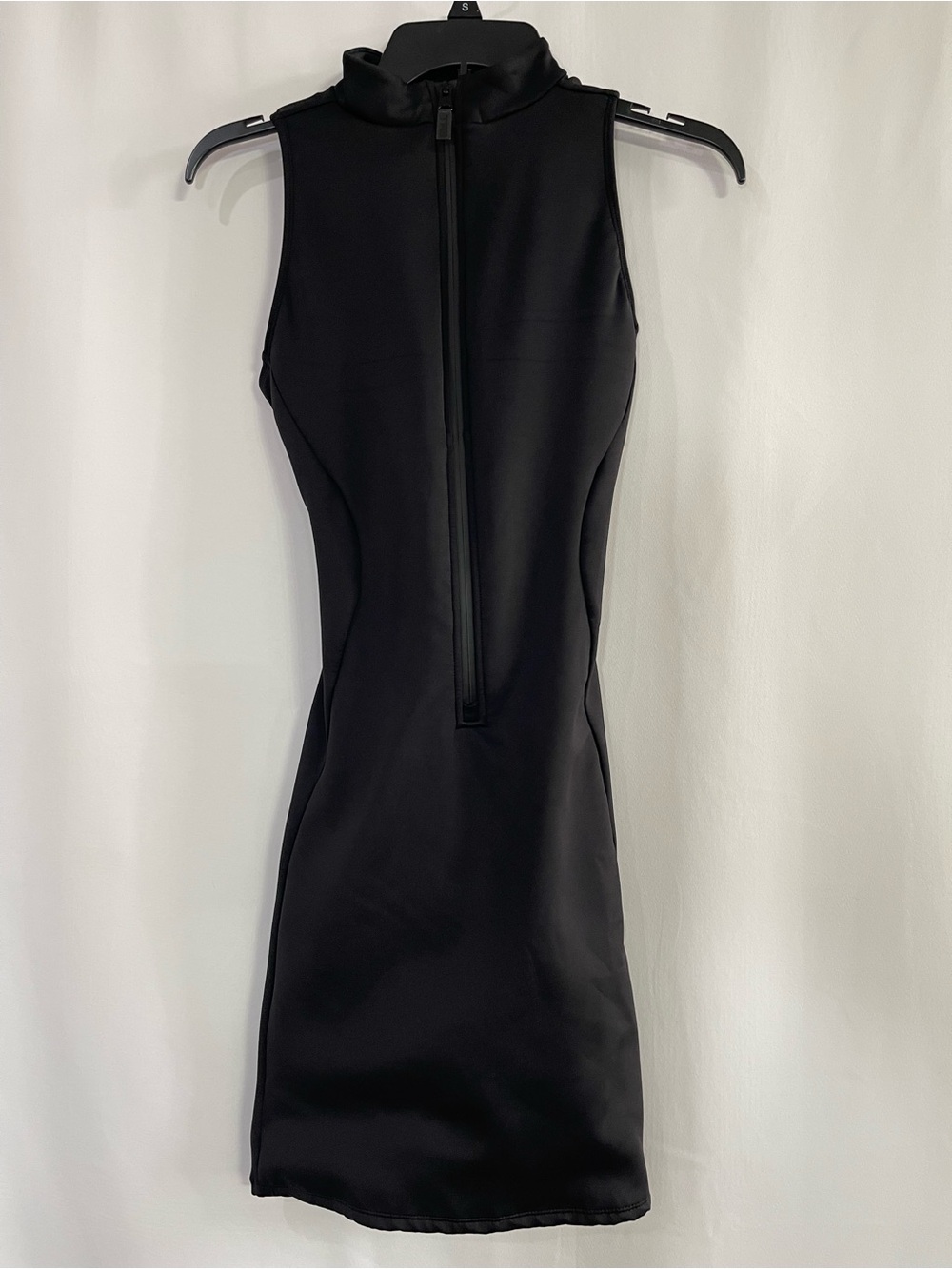 Ta3 Surfy Mini dress Sleeveless Black Zip-Front Bodycon shapewear compression